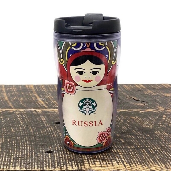 Starbucks Rare Russia Nesting Doll Plastic Coffee Tea Tumbler Russian Matryoshka - Picture 15 of 15